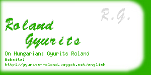 roland gyurits business card